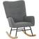 Homcom Modern Armchair with Backrest Grey Rocking Chair