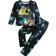 Shein pcs Young Boy Cartoon Pattern GlowInTheDark Long Sleeve Top And Pants Home Wear Set For And Autumn