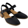 Toms Women's Black Jaclyn Leather Heel Dress Casual Heel Shoes