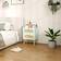 Homcom Boho Rattan Bedroom Drawers 2 Dresser Light Blue Chest of Drawer