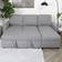 Home Garden Direct Selene 3 Seater Light Grey 2.1m Sofa
