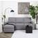 Home Garden Direct Selene 3 Seater Light Grey 2.1m Sofa