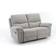 More4Homes Fosse 2 Seater Manual Recliner Grey Sofa