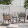 OutSunny 3 Pieces Rattan with Cushions Bistro Set, 1 Table incl. 2 Chairs