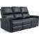 More4Homes Madrid 3 Seater Manual Air Leather Recliner Black Sofa