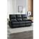 More4Homes Madrid 3 Seater Manual Air Leather Recliner Black Sofa