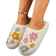 Shein Cute Floral Pattern Plush Lining SlipOn House Slippers Thick Soft Sole Warm And AntiSlip For Indoor Casual Wear In Winter