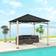 OutSunny Hardtop Gazebo 3 x 3 m Black Wood Effect