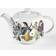 Dunelm Kew Bloom 1.25 Litre White Teapot