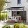 OutSunny 2.4 x 2.4 m Wall Mounted Pergola Gazebo UPF30+ Dark Grey