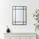 Melody Maison Black Framed Art Deco 75cm x 55cm Wall Mirror