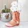 Something Different Pink Cowboy Boot Flower Multi Vase