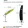 Awnic AWNIC Parasol Cover Cantilever with Telescopic Rod