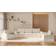 Fun-Möbel Modulsofa-Set 6-teilig SANDE 3-2-1 Stoff Alpine Beige Sofa 292cm