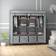 Homcom Fabric with 12 Shelves 2 Hanging Rails Wardrobe