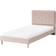 Beliani Modern Velvet Single Size Bed Frame Upholstered Kids Bed Slatted Base Beige Corsaint