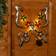 ValueLights Solar Outdoor Multi Coloured Wall Art Garden Fence Ornament Light