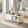 Homcom Living Room with Drawer and Open Shelves Coffee Table