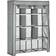Homcom Fabric Portable with 8 Shelves 2 Hanging Rails Light Grey Wardrobe