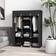 Homcom Fabric Portable with 8 Shelves 2 Hanging Rails Wardrobe