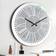Jayogla Round Crushed Diamond Decor Silver Wall Clock 60cm