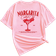 Shein Womens Margarita Cocktail White Loose Fit Short Sleeve TShirt For Summer