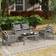 OutSunny 4 Piece Rattan Garden Furniture with Adjustable Back Grey Outdoor Lounge Set