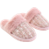Where's That From Snuggle Slip On Sequin Slippers - Pink