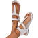Shein Womens Fashionable Flat SlipOn Sandals Casual Beach Flip Flops With Buckle Solid Color Summer