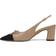 Sam Edelman Willette Slingback Block Heel Soft Beige/Black Leather Multi