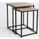 OHS Nest Of Tables Square Wood Top Modern End Side Living Room Set of 2 Nesting Table 40x40cm 2pcs
