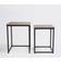OHS Nest Of Tables Square Wood Top Modern End Side Living Room Set of 2 Nesting Table 40x40cm 2pcs