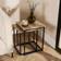 OHS Nest Of Tables Square Wood Top Modern End Side Living Room Set of 2 Nesting Table 40x40cm 2pcs