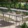 OutSunny Garden Table with Rust Resistant Metal Frame Light Grey