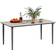 OutSunny Garden Table with Rust Resistant Metal Frame Light Grey