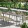 OutSunny Garden Table with Rust Resistant Metal Frame Dark Grey