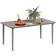 OutSunny Garden Table with Rust Resistant Metal Frame Dark Grey