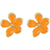 Shein 1pair Unique Design Fresh Color Orange Floral Stud Earrings For Women