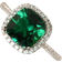 Shein 1pc Fashionable Square Shape Cubic Zirconia Ring For Women