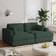 Wade Logan Bentura 83.86 Inch Recessed Arm Modular Sofa 83.9" 2 Seater