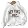 Shein Casual Minimalist Letter Print Hooded Sweatshirt - Autumn/Winter