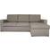 Ebuy24 Odin Hjørnesofa Med Opbevaring Højre Venstrevendt Grå Sand Sofa 230cm 4 personers
