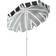 Brafab Follina Parasol 180 cm Sort Hvid Flag