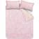 Sleepdown Luxury Soft Reversible Oiled Swirl Set - Duvet Cover Purple, Pink