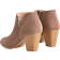 Shein Women Faux Suede Zip Side Boots, Round Toe Chunky Heeled Classic Boots