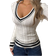 Shein EZwear Women Casual Daily Cable Knit Sweater With Striped Trim V-Neck, Fitted, Autumn/Winter,Long Sleeve Tops