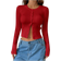 Shein Casual Solid Color Button Up Cropped Sweater - Autumn/Winter