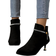 Shein Womens Rhinestone Tassel Decor High Heel Boots Comfy Chunky Heel Chelsea Boots Pointed Toe Side Zip Design Elegant Fall Winter Fashion Ankle Boots