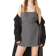 New Look Pinstripe Belted Pinny Dress - Grey