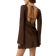Bershka Satin Minikleid mit Rückseite - Schokobraun/Brown
